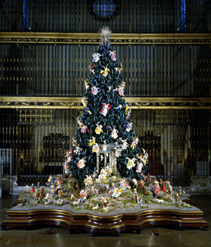 Christmas tree, Neapolitan Baroque creche on view at Met
