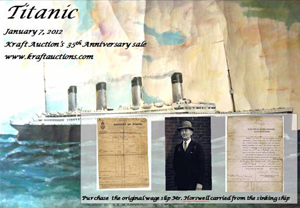 Tiffany and Titanic items in Kraft&#8217;s Jan. 7 auction