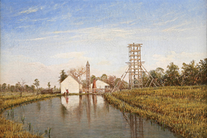 Historic view of oil drilling rigs tops $2.25M sale at Neal