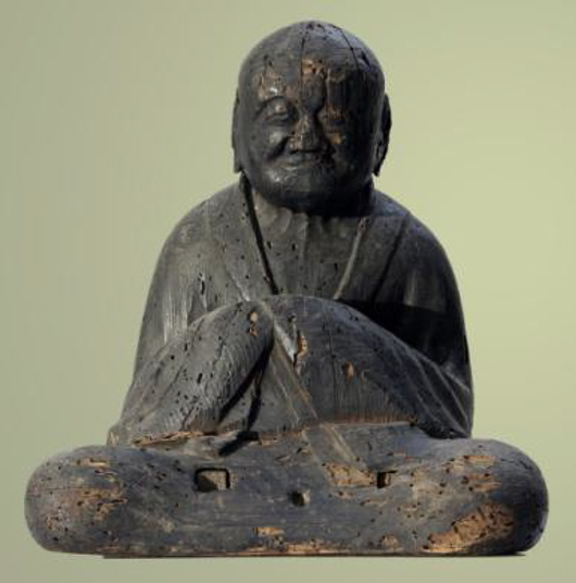 ’Sogyo hagiman’ wooden sculpture, Heian period, 12th century, £15,000 from Galerie Arabesque