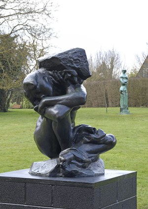 Henry Moore, Auguste Rodin meet in English field