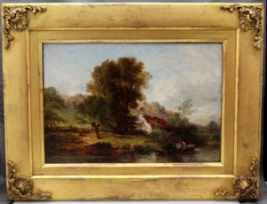 George Burrell Willcock (1811-1852) original oil on board. Charleston Estate Auctions