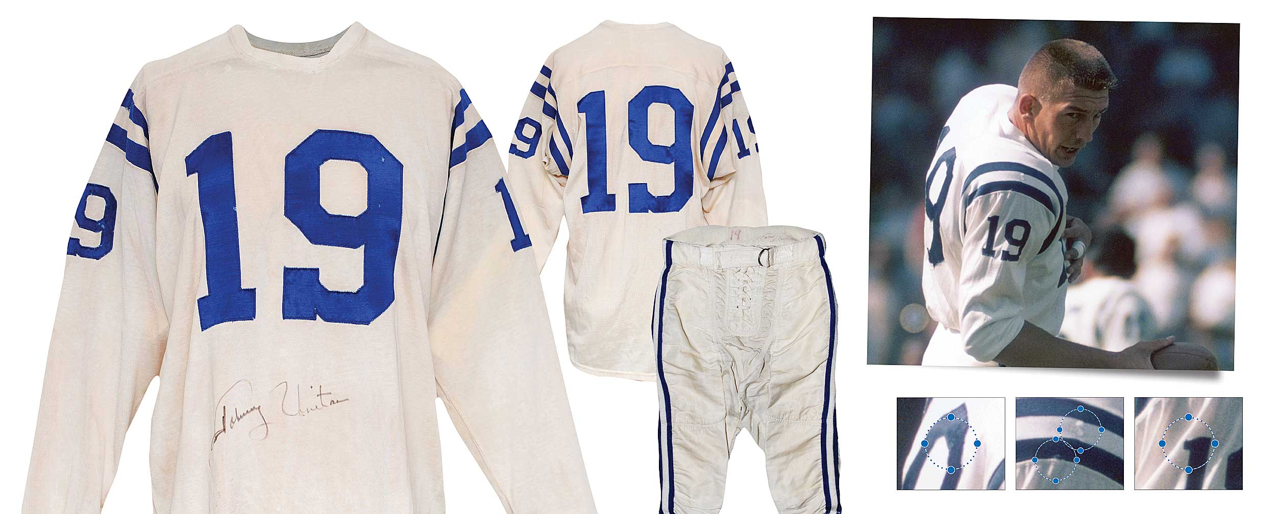 Johnny Unitas football jersey sets auction record, selling for $118K