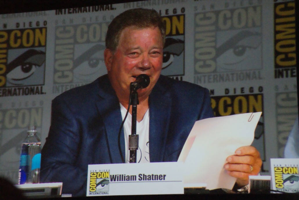 It wasn’t all Star Wars at the San Diego Convention Center on Thursday. Star Trek’s Captain Kirk, William Shatner, entertained fans at a panel. Photo by Michael Solof.