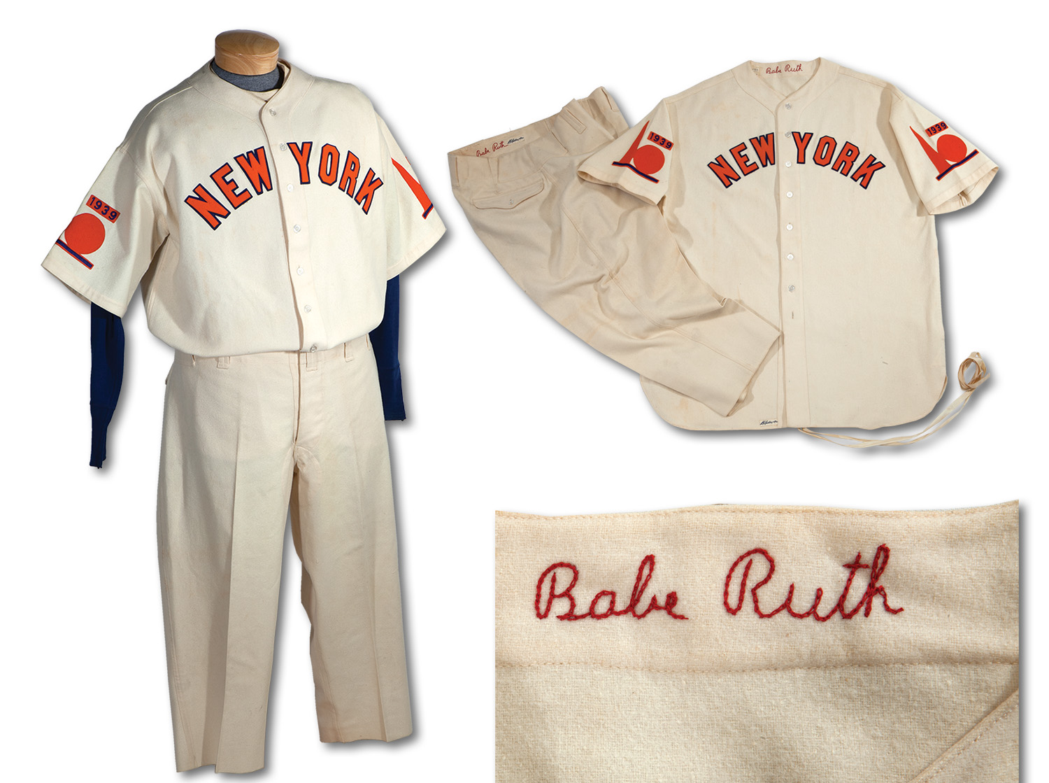babe ruth's uniform