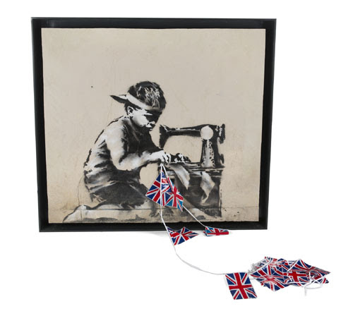 Banksy&#8217;s &#8216;Slave Labour&#8217; purchased at auction by artist Ron English for $730K