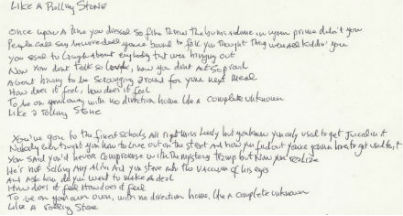 University Archives auction boasts Bob Dylan lyrics Jan. 23