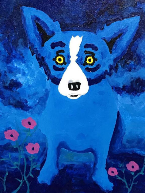 Blue Dog' painting a blue chip for Benefit Shop Foundation