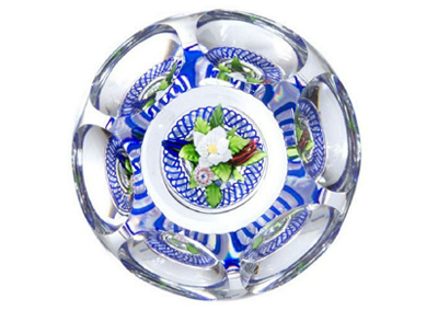 Paperweights magnify delicate glass artistry