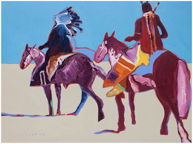 Fritz Scholder painting charges to top of Hindman Western auction