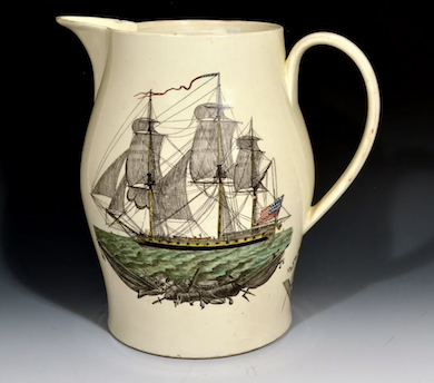 Intriguing creamware American ship jug to set sail on June 17