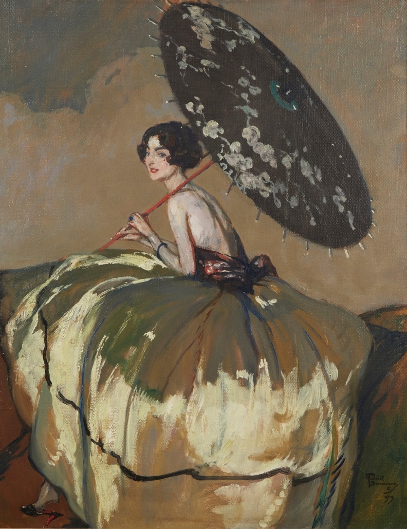 Jean Gabriel Domergue, Portrait Of A Seated Woman
