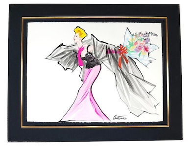 Artwork of model Jerry Hall charms bidders at Roland NY