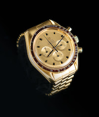 Astronaut Alan Bean&#8217;s 18K gold Omega watch rockets to $302K at RR Auction