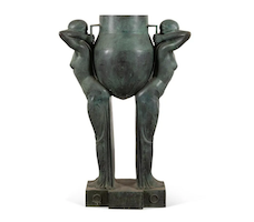 Art Deco-style bronze jardiniere rose to the top at Ahlers &#038; Ogletree sale