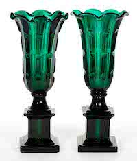 Pair of emerald green tulip vases should bloom at Jeffrey S. Evans, June 15-17