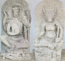Two looted 8th-century Indian stone idols recovered in the UK