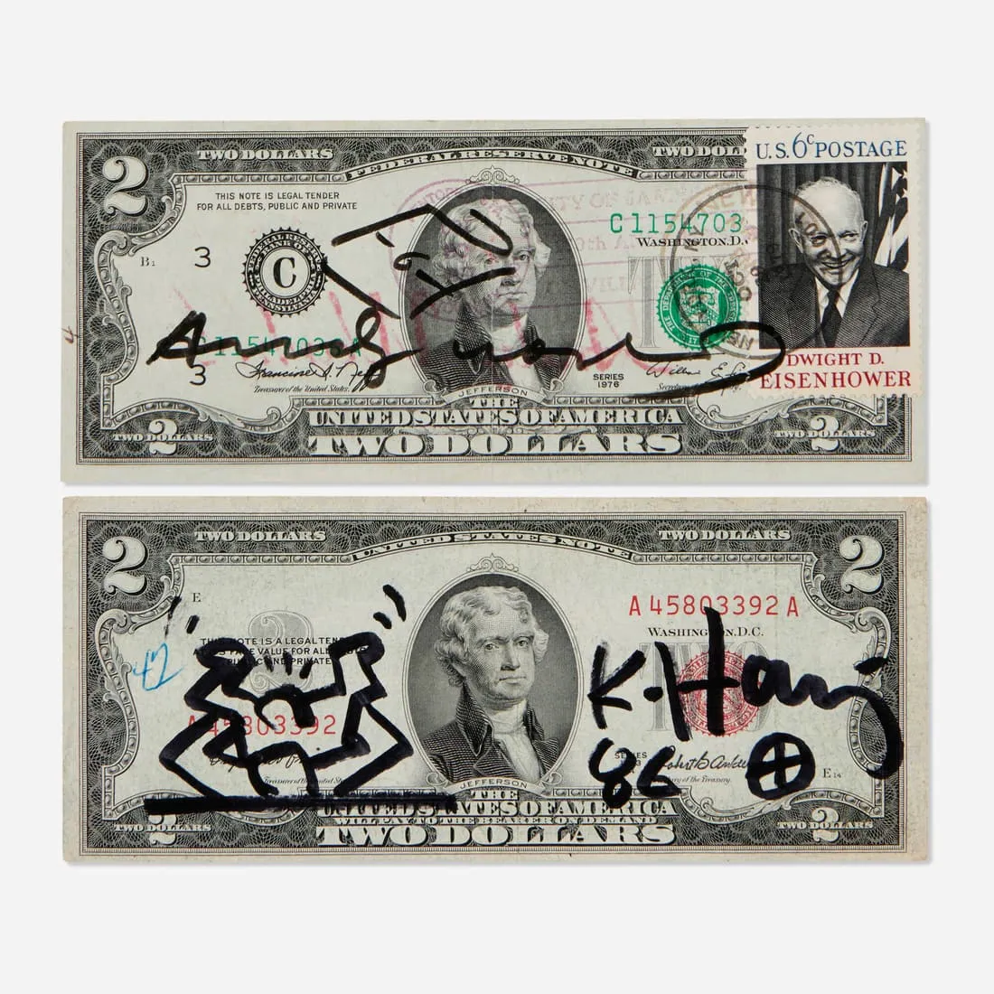Two-dollar bills signed by Warhol and Haring star in our weekly pick of five auction highlights