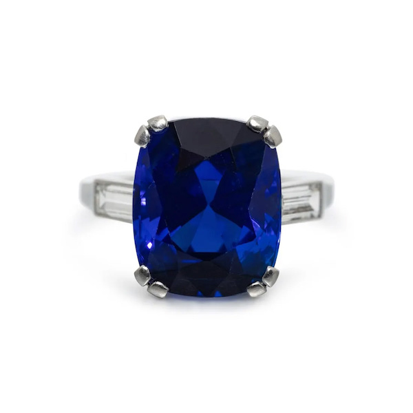 Kashmir unheated sapphire and diamond ring leads our five lots to watch
