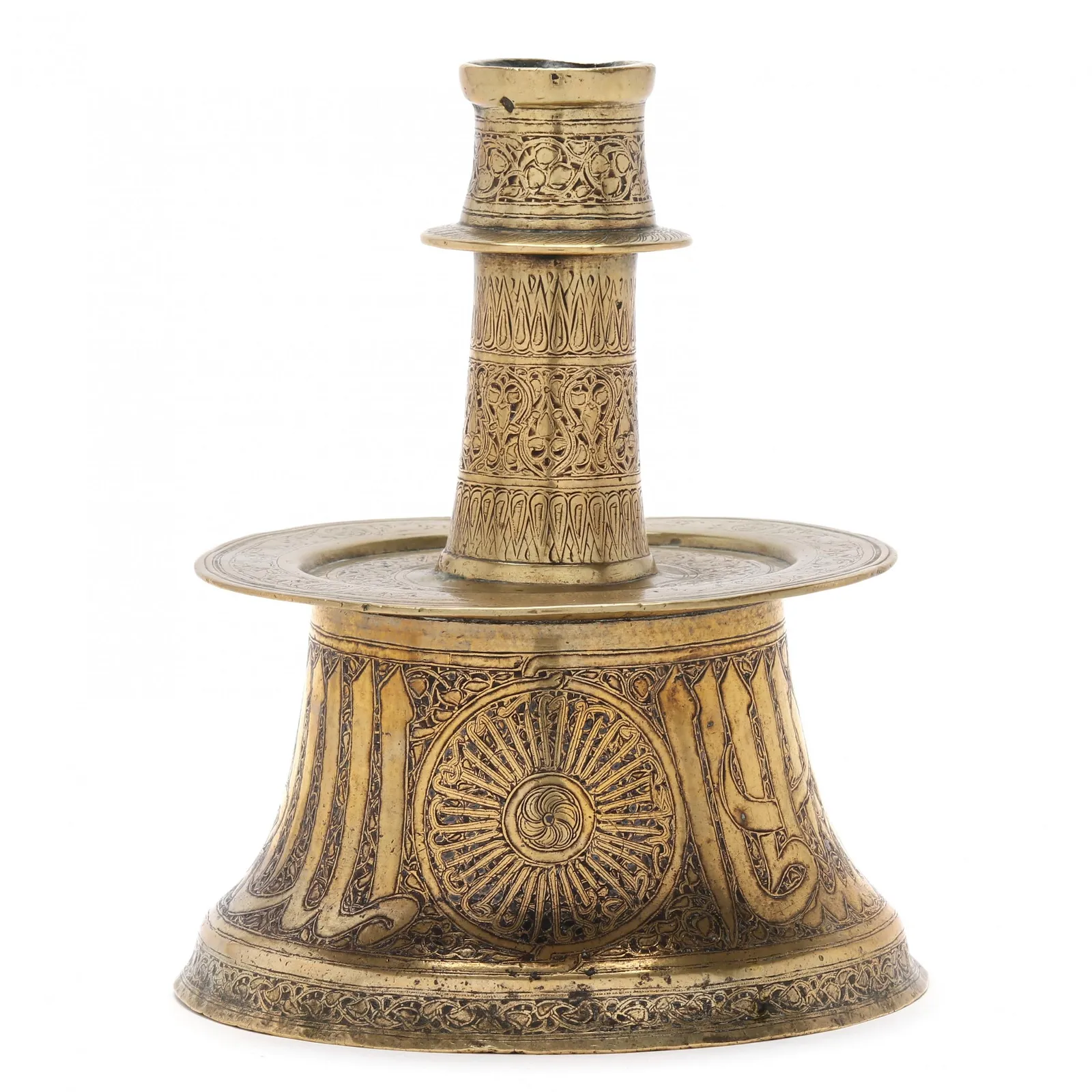 Mamluk 14th-century brass candlestick lit up Leland Little, selling for $125K