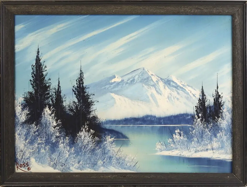 Rare-to-market Bob Ross original painting blew out its happy little estimate at Kraft