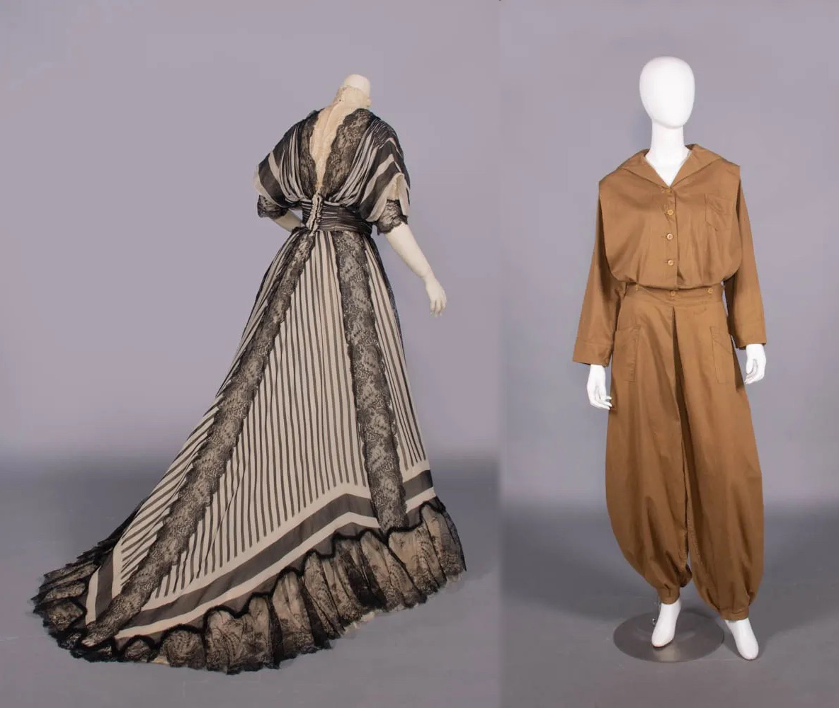 Worth half-mourning gown and women&#8217;s work uniform double and triple estimates at Augusta Auctions