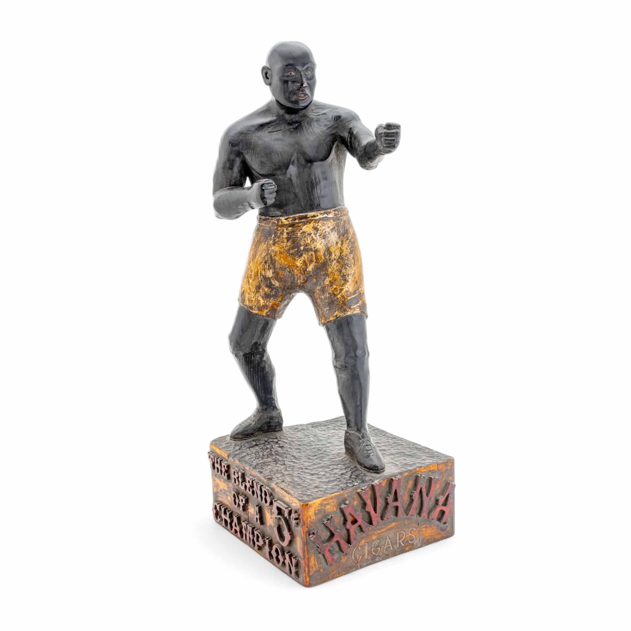 Samuel Robb statuette of boxing champ Jack Johnson featured at Dumouchelles June 14
